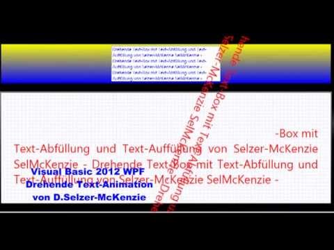 Visual Basic 2012 WPF Drehende Text-Animation programmieren SelMcKenzie Selzer-McKenzie