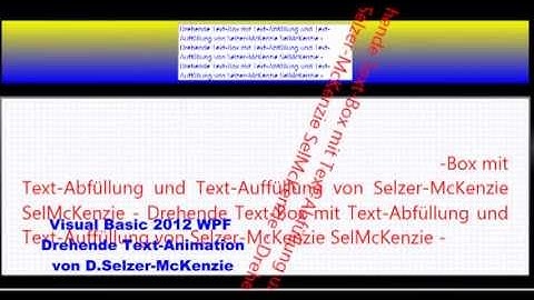 Visual Basic 2012 WPF Drehende Text-Animation programmieren SelMcKenzie Selzer-McKenzie