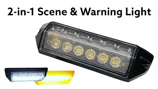 2-in-1 Vehicle Scene/Reverse light with warning strobe lamp - 12/24v - SCST-BH