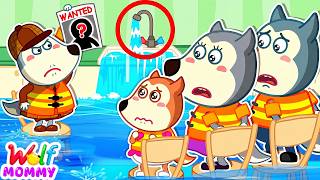 Who Flooded The House? Detective Kids Learn Honesty Mommy Wolf Cartoon