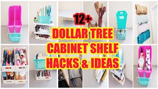 12 EASY DOLLAR TREE CABINET SHELF HACKS &amp; IDEAS