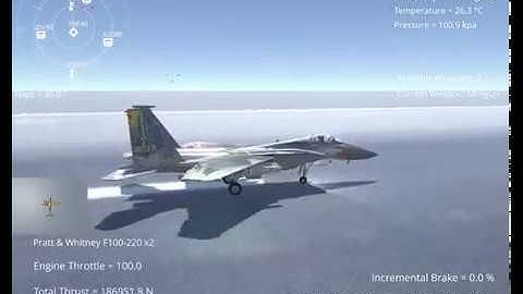 Silantro Unity3D Flight Simulator: F-15C Eagle Flight Test + Landing