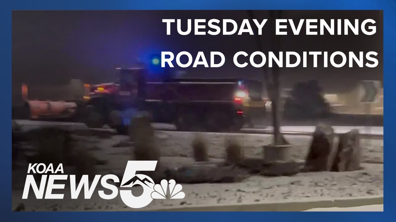Road conditions Tuesday evening - YouTube