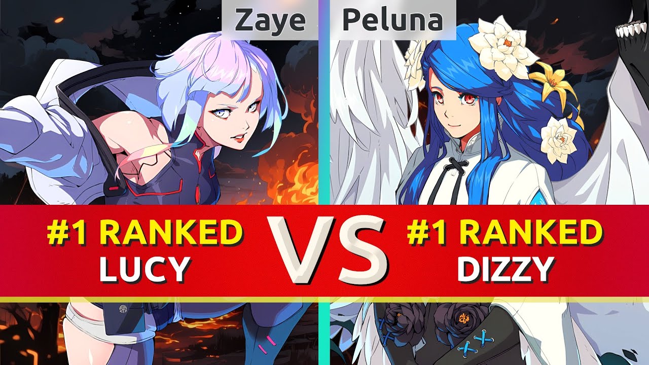 GGST ▰ Zaye (#1 Ranked Lucy) vs Peluna (#1 Ranked Dizzy). High Level Gameplay