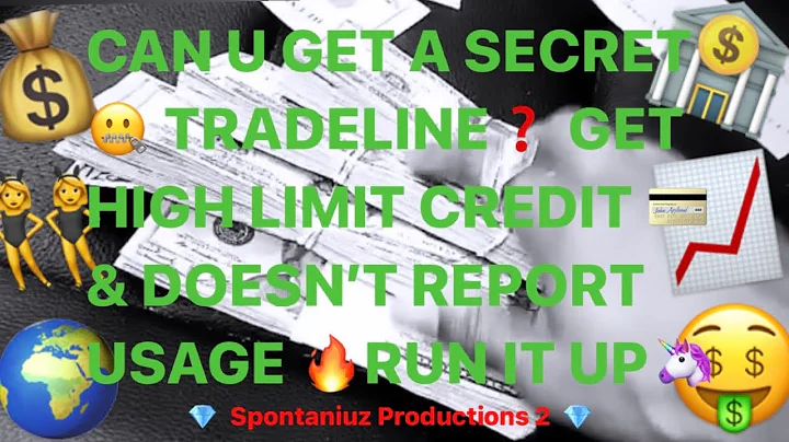 Can U Get a SECRET 🤐 TRADELINE❓ HIGH LIMIT Credit Line 💳 & Doesn’t Report USAGE 📈 Run it up 🔥 WOW 🦄🚀