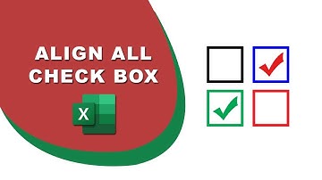 How to align all checkboxes in Excel