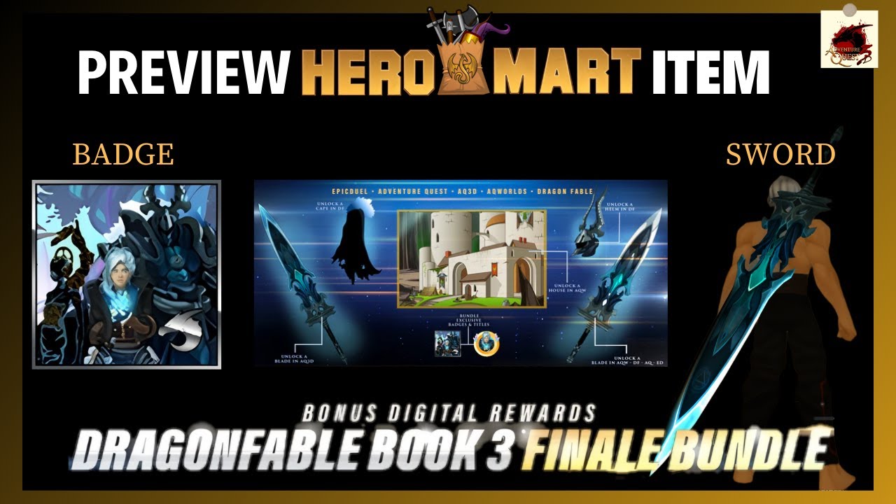 AQ3D - PREVIEW HEROMART DRAGONFABLE BOOK 3 FINALE, BONUS DIGITAL IN ...