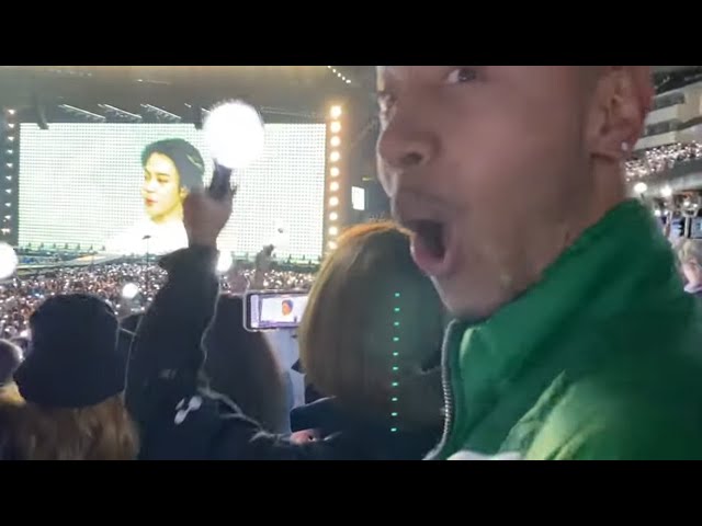 My reaction when Jimin starts talking!! @ BTS SoFi Stadium Concert class=