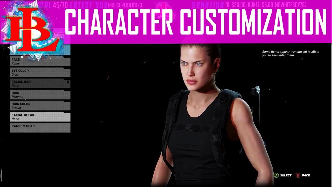 Ghost Recon Wildlands CHARACTER CREATION AND CUSTOMIZATION
