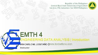 Engineering Data Analysis | EMTH 4 Lecture 1