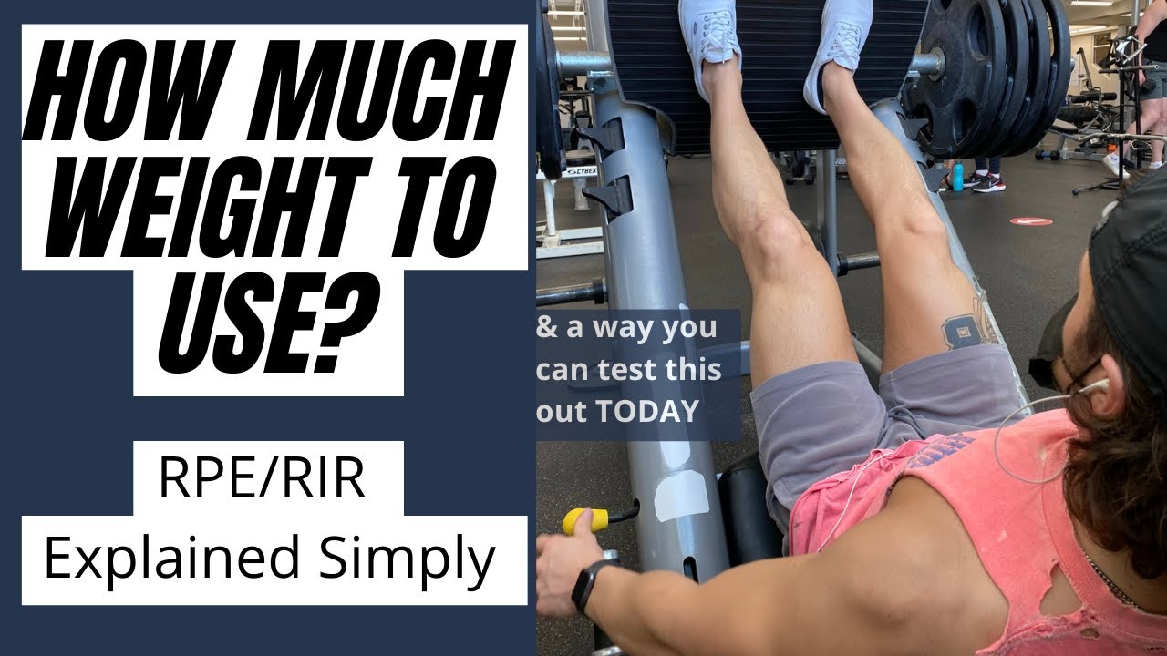 How To Measure Rir How Much Weight To Use? | RPE/RIR Explained Simply & How To Test It ...