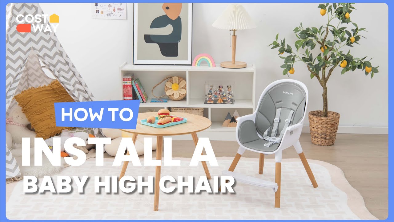 How to Install the 4-in-1 Convertible Baby High Chair Feeding Chair | AD10016 