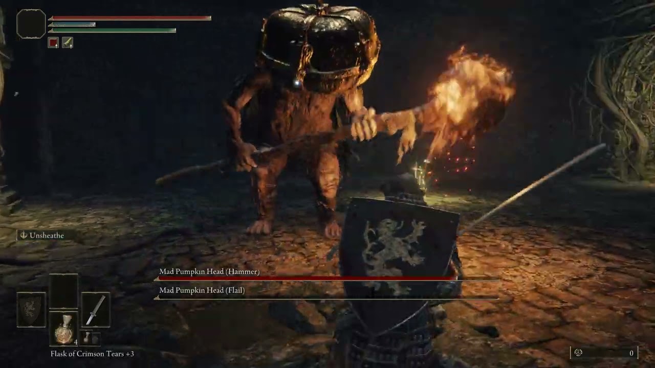 Elden Ring - Two Mad Pumpkin Heads Boss (Hammer and Flail)