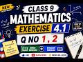 Class 9 Mathematics Exercise 4.1 | Question No 1 & 2 | Full Solution | Urdu + English Medium