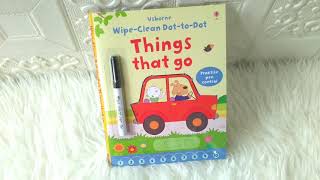 Usborne Wipe-Clean Dot-to-Dot Things That Go Book (Practise Pen Control)