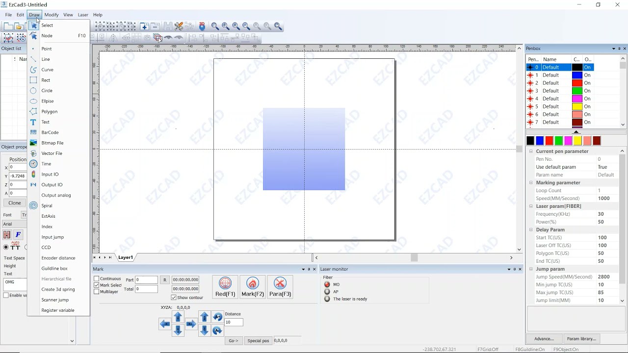 Ezd File EzCad3 Tutorials: Fiber Laser Engraving Software | Basic Demo - YouTube