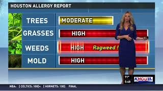 Pollen count for Thursday, Oct. 12