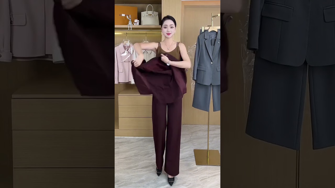 Elegant Burgundy Pantsuit 👠 | Sophisticated Formal Wear with Modern Minimalist Style 🌟