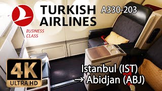 【4K Flight Business Class】Istanbul (IST) to Abidjan (ABJ) Turkish Airlines A330-203