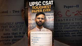 UPSC CSAT 2026 – Toughest Paper Ever? 😱 #upsccsat2026