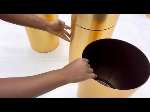 MY GOLD TRASHBIN LOOKS AMAZING IN MY LIVING ROOM / my TV Area With Bins