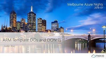 Azure Nights - ARM Template: DOs and DON
