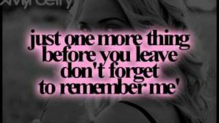 One Dont Forget To Remember Me Carrie Underwood Lyrics&Download