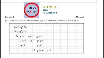 Leaving Cert Maths Higher Level 2021 Paper 1 Question 2 (Solution)