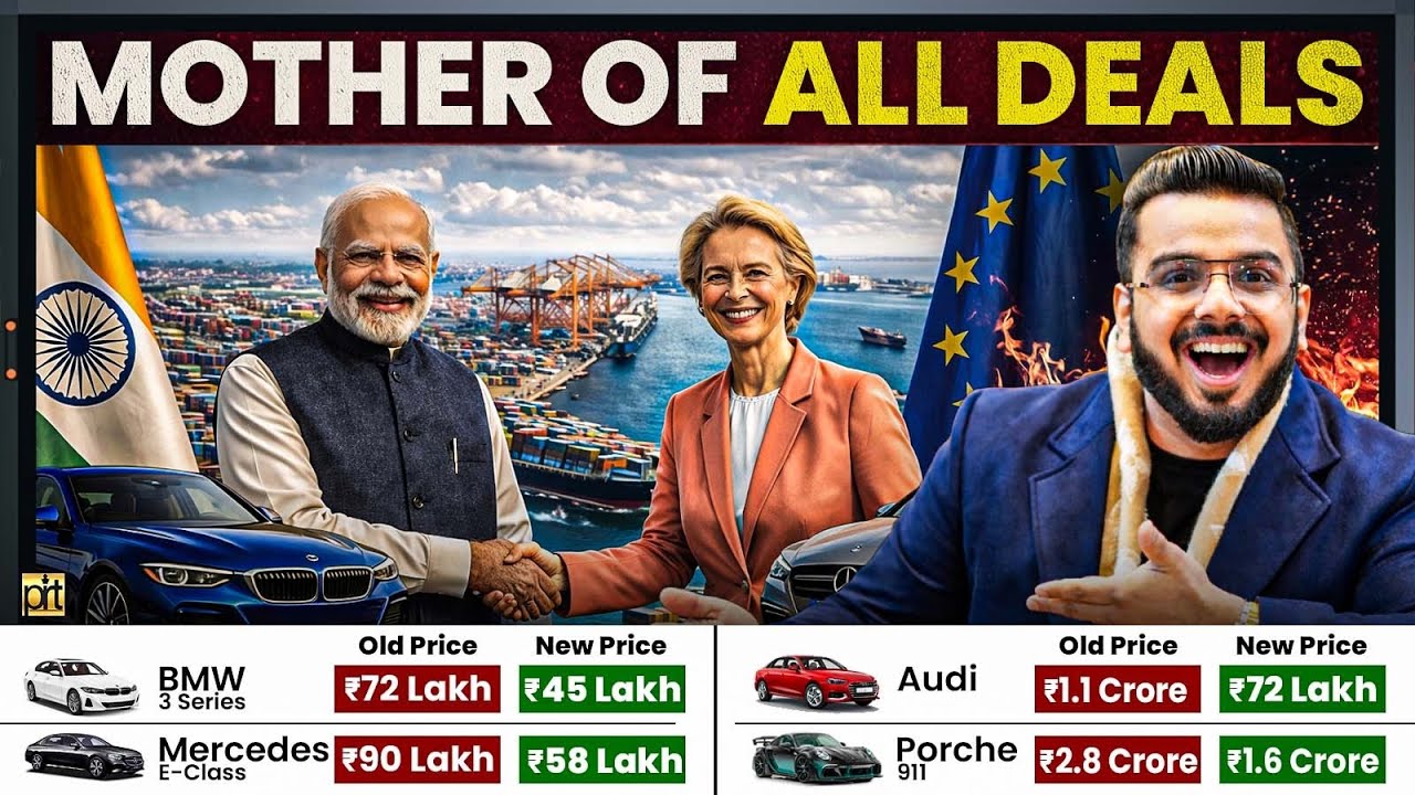 INDIA- EU Trade Deal Impact on Stock Market | What got Cheaper? | Discount on Cars Explained