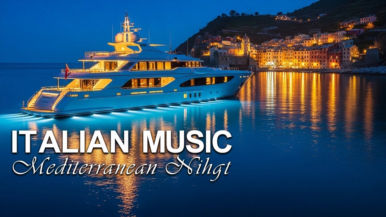 Italian Music – Mediterranean Dream 🌃 Quiet Waves Beneath Moonlight