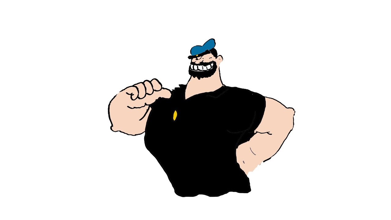 How To Draw Bluto (POPEYE) YouTube