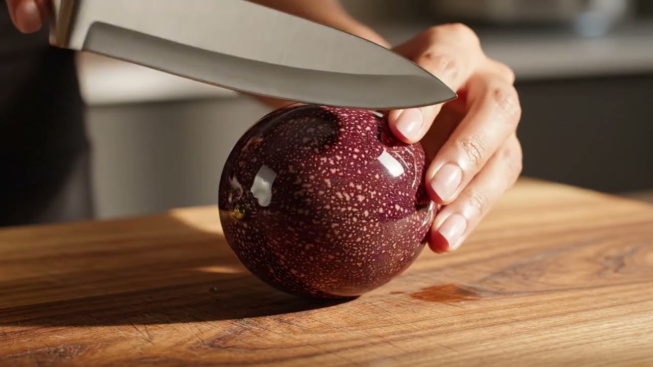 🍴Smooth Glass Kiwi Slicing ASMR 🥝