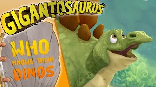 Gigantosaurus | Who Knows Their Dinos | Stegosaurus | kids learning