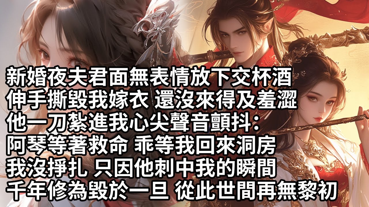 【一口氣看完】新婚夜夫君面無表情放下交杯酒，伸手撕毀我嫁衣 還沒來得及羞澀，他一刀紮進我心尖聲音顫抖：阿琴等著救命 乖等我回來洞房，我沒掙扎 只因他刺中我的瞬間，千年修為毀於一旦 從此世間再無黎初