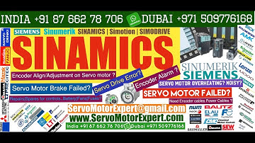 SIEMENS SINAMICS test rotary encoder with multimeter, Servo motor Vibration, Bearing Replacement