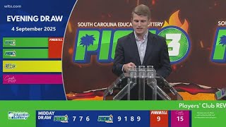 Evening SC winning lottery numbers for Sept. 4, 2025