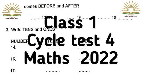 Class 1 cycle test 4 maths question paper/kv/kvs #cycletest #class1 #maths #kvtest #kvexam #cbse
