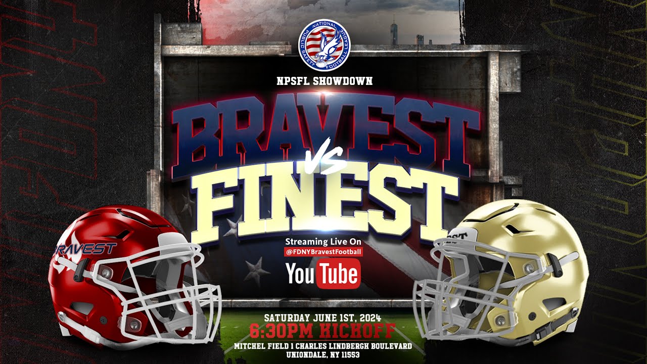 FDNY Bravest Football vs NYPD Finest Football | Fun City Bowl 2024 | 6.1.2024 NPSFL Football