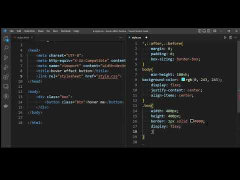 hover effect button left to right effect html and css only
