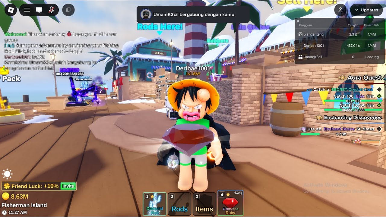 FISH IT ~ Akhirnya aku udah ELEMENT!! ~ Galatama ngk sihhh!!! 