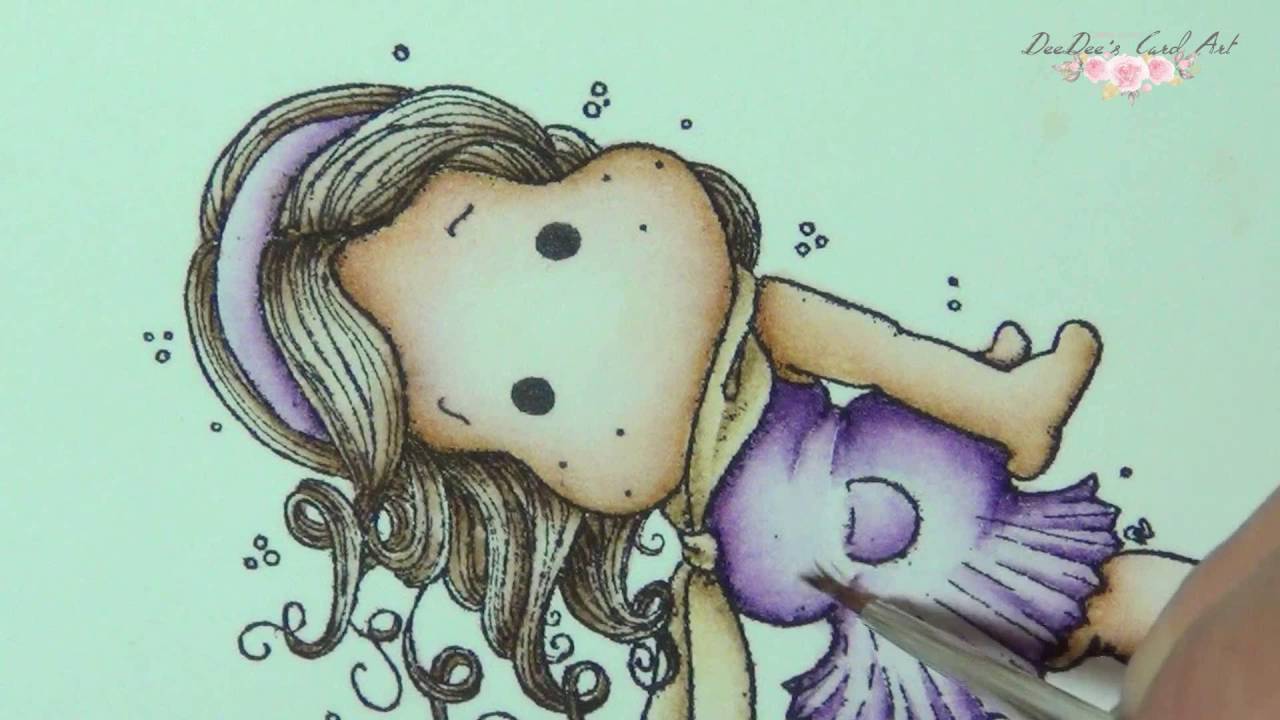 Distress Inks Speed Coloring by Diana Adamski - YouTube