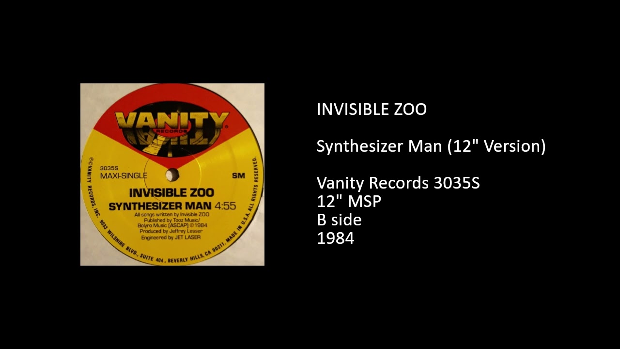 INVISIBLE ZOO - Synthesizer Man (12'' Version) - 1984 - YouTube