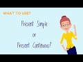 Easy English Learning! Present Simple vs Present Continuous.  2 minute English, learn English