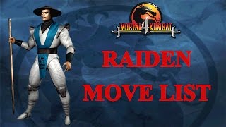 Mortal Kombat 4 - Raiden Move List