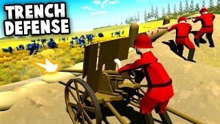 EPIC Trench Defense vs BANZAI Charge!  (Ravenfield Best Custom Map)