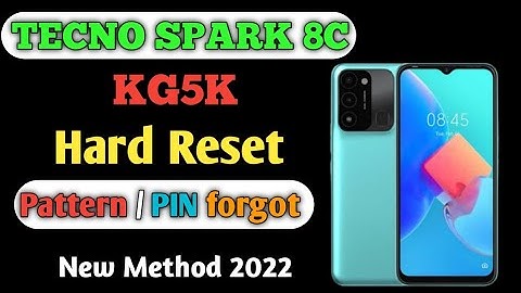 TECNO SPARK 8C KG5K Hard Reset || Tecno spark 8c #tecno
