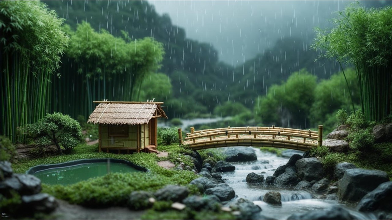 The scene begins in a peaceful miniature world.