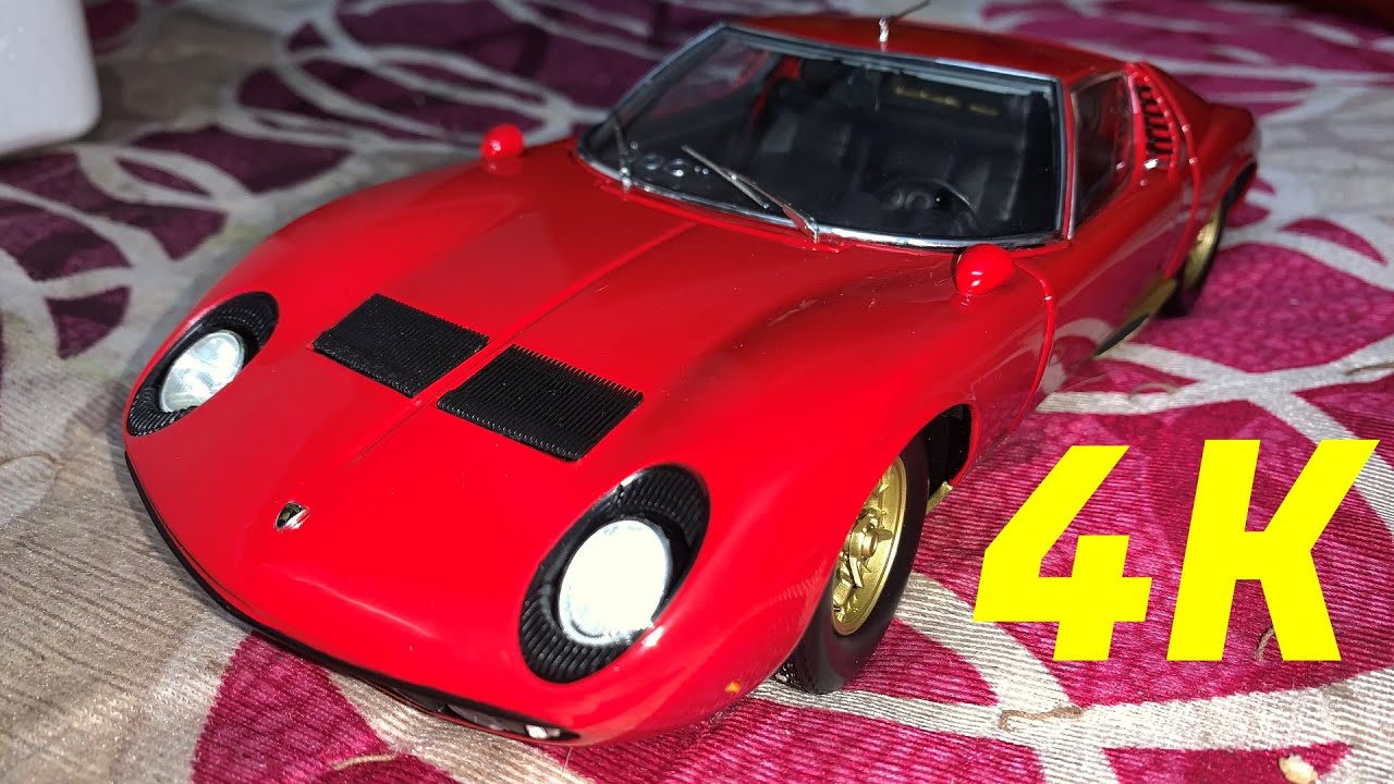 Kyosho 1/18 08319R – Lamborghini Miura P400S 1966 – Rouge/Noir – Miniature
