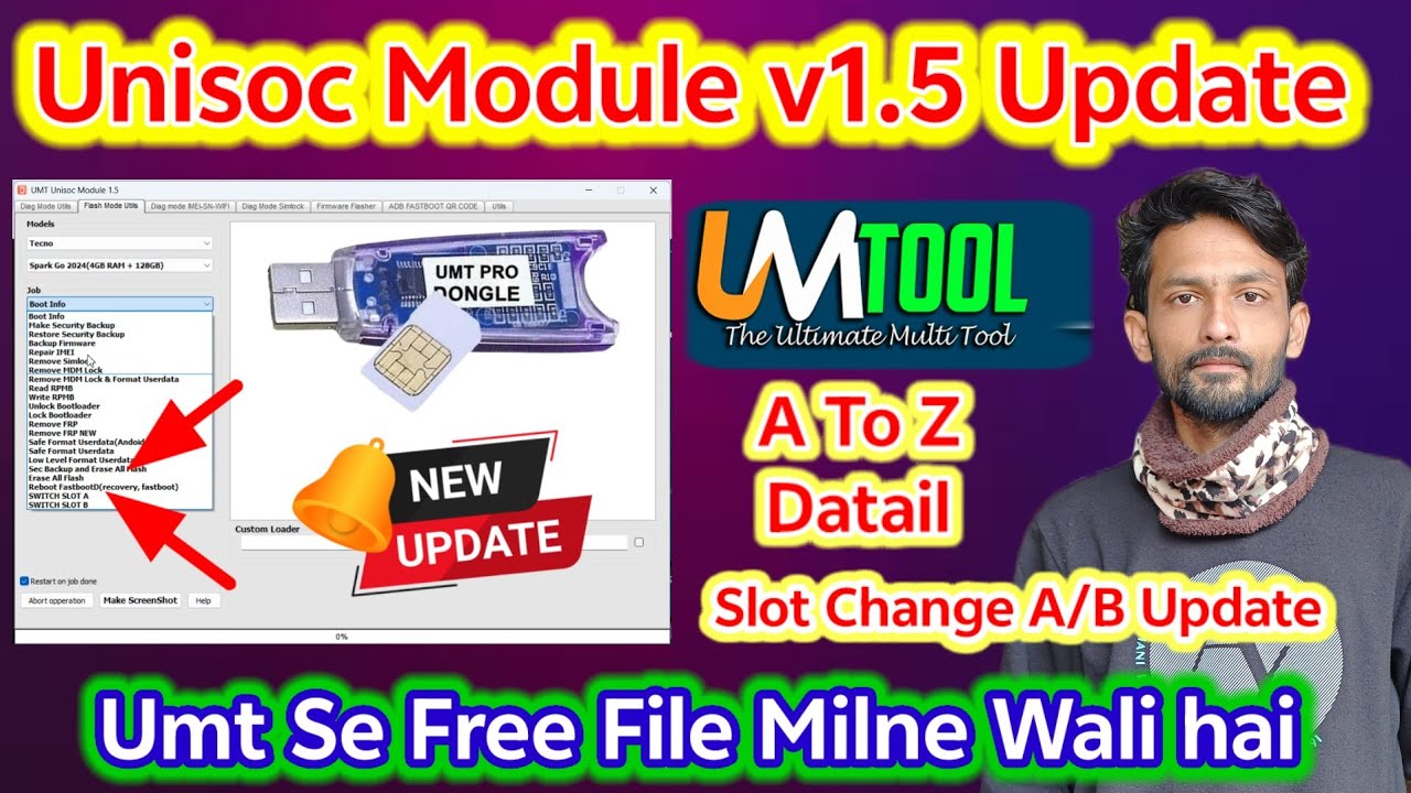 New Update 🔥 UMT/UMTPro Unisoc Module v1.5 || Free File , New Model Add ...