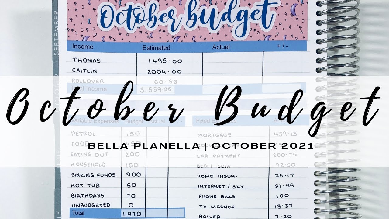 OCTOBER BUDGET | 2021 | BUDGET WITH ME | BELLA PLANELLA